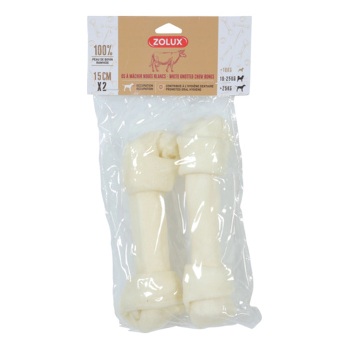 ZOLUX Przysmak dla psa Kość wiązana biała 15 cm x 2