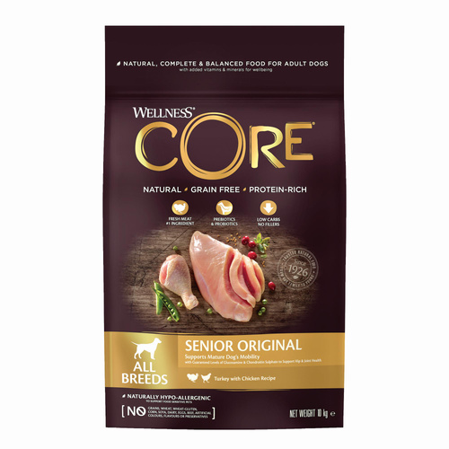 Wellness Core Senior Original karma sucha dla starszych psów indyk i kurczak 10kg