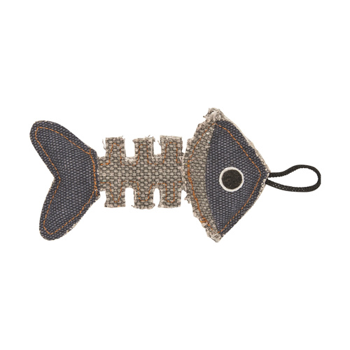 Barry King szkielet ryby z mocnego materiału szary/granatowy  14 x 7,5 cm