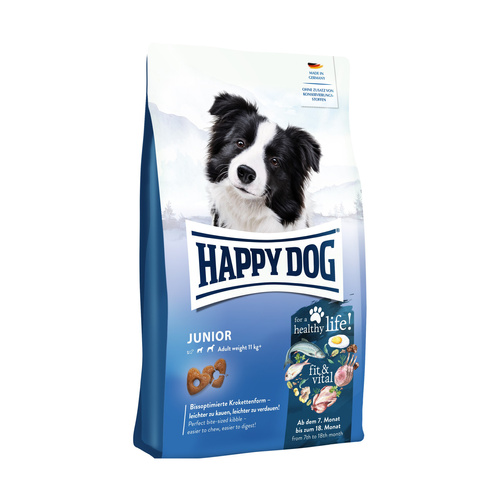 Happy Dog Fit&Vital Junior, sucha karma, dla szczeniąt, 7-18 miesięcy, 10 kg