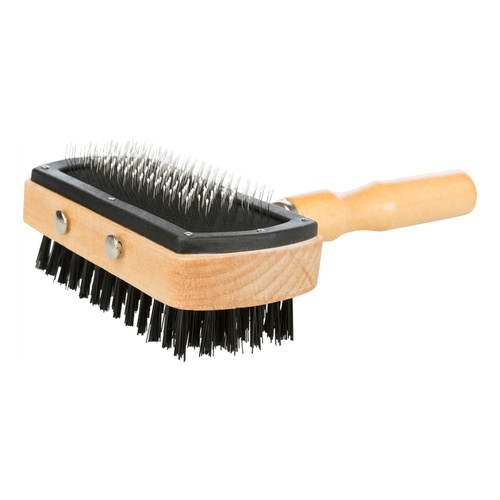 Trixie SZCZOTKA drewniana DWUSTRONNA 10x18cm