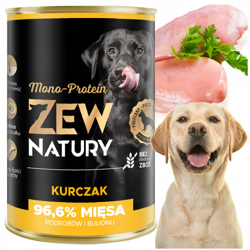 Mokra Karma Dla Psa Kurczak Puszka 400gZew Natury MONO-PROTEIN