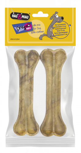 Hau Miau Kość naturalna prasowana 15cm x2szt
