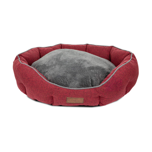 Barry King Legowisko dla psa, czerwone, szare, 57*52*18cm