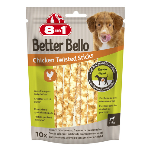 8IN1 Przysmak dla psa BetterBello Stick kolagen delikatny żołądek kurczak