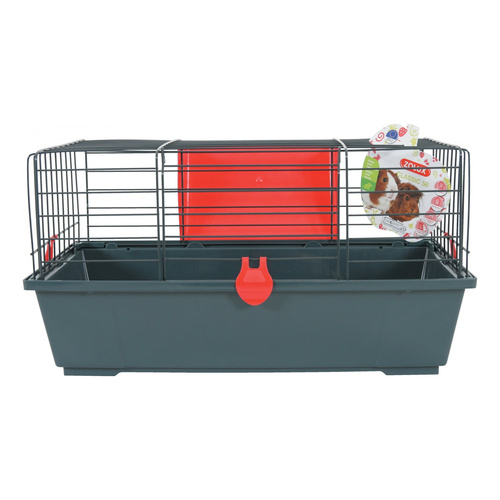 ZOLUX Klatka dla gryzoni i małych ssaków CLASSIC 58 cm szara/czerwona