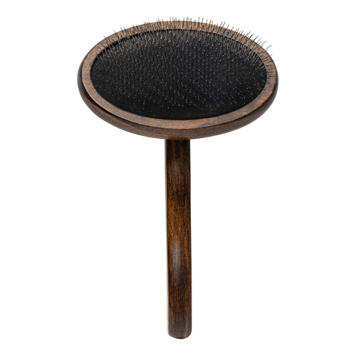 Ekskluzywna szczotka pudlówka, dla zwierząt, drewno bukowe, stal, wym. 9,1x17,2cm