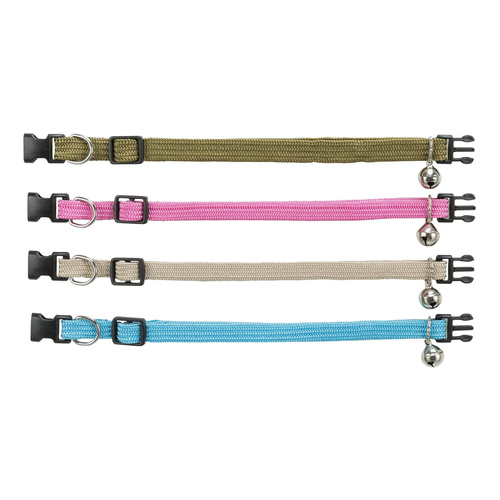 Trixie Obroża, dla kota, taśma parciana, z dzwonkiem, mix kolorów