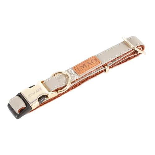 ZOLUX Obroża dla psa elegancka IMAO MAYFAIR 15 mm kol. szary