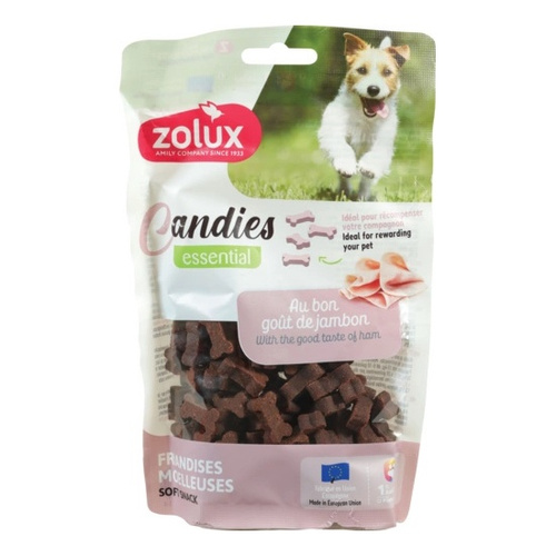 ZOLUX Miękkie przysmaki treningowe dla psa CANDIES mini kostki szynka 150g