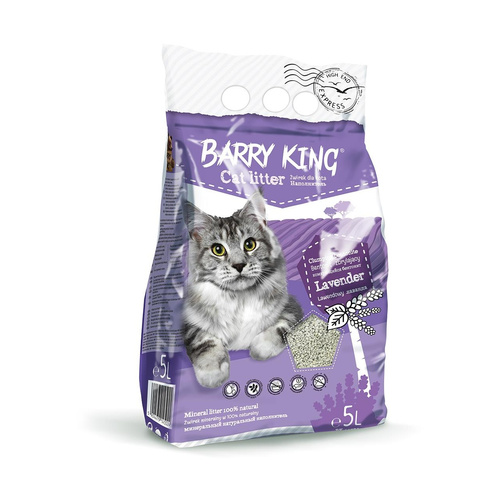 Barry King Żwirek bentonit dla kota lawendowy 5L