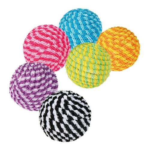 Trixie PIŁKI KOLOROWE ZE SZNURKA 4,5cm 54sz/BOX