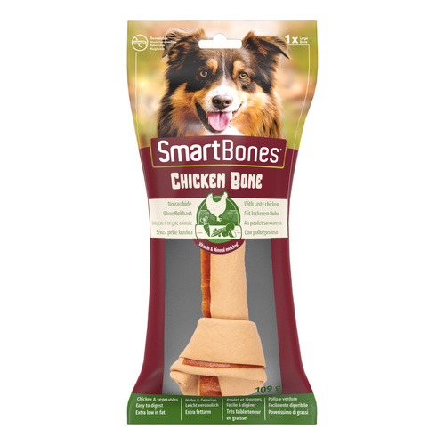 SMART BONES Przysmak dla psa kość o smaku kurczaka L 1 szt.