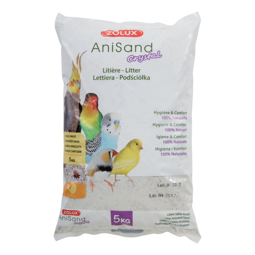 ZOLUX Piasek z anyżem do klatki dla ptaków AniSand Nature Crystal 5 kg