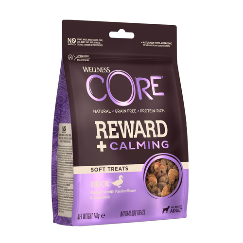 Wellness CORE Reward+ Calming przysmak dla psów dorosłych kaczka 170g