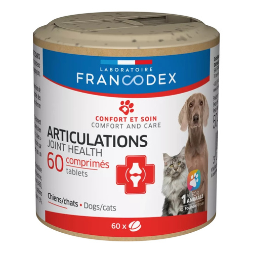FRANCODEX Karma uzupełniająca zdrowe stawy dla psów i kotów 60 tab.