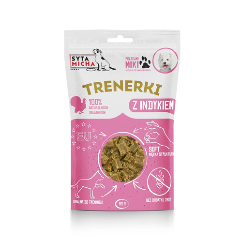 Trenerki z indykiem dla psa 80g