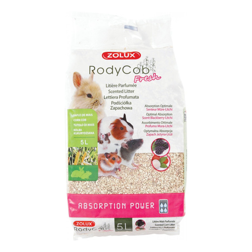 ZOLUX Ściółka dla królika i gryzoni RodyCob FRESH jeżyna-liczi 5 l