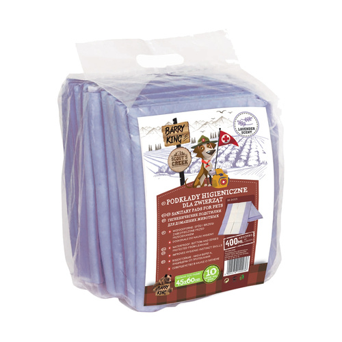 Barry King Podkłady higieniczne o zapachu lawendy, fioletowe, 45x60cm, 10szt/op.