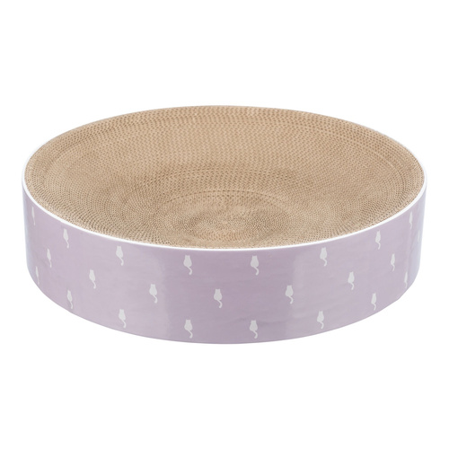 Trixie Drapak kartonowy, dla kota, liliowy, okrągły, śr.45 x 10 cm, z kocimiętką