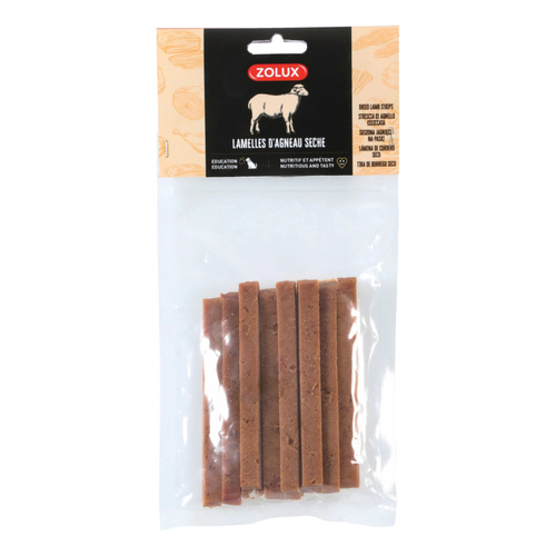 ZOLUX Przysmak naturalny dla psa Paski z suszonej jagnięciny 100 g