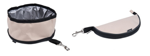 amiplay Miska podróżna dla Psa amiTravel S/M 250ml Beżowy