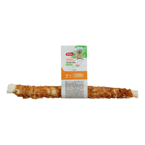 ZOLUX Gryzak dla psa skręcana pałeczka owinięta kurczakiem 28cm