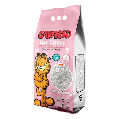 Garfield, żwirek bentonit dla kota, baby powder 5L