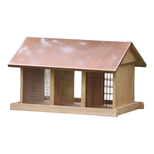 Garden Fun Karmnik dla ptaków drewniany wiszący potrójny 415x285x255 cm