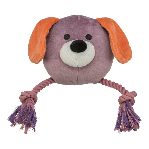 Trixie Pies z linką zabawka dla psa plusz/lina 27 cm z dźwiękiem