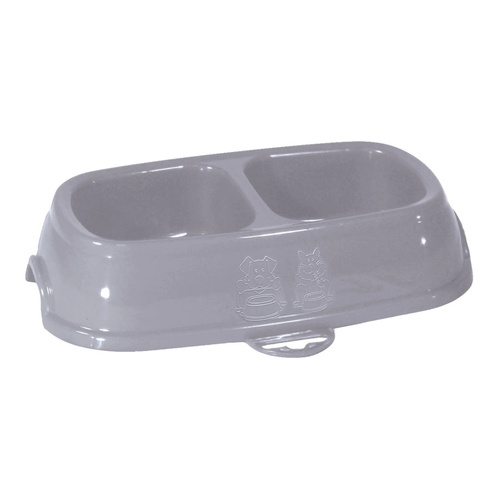 ZOLUX Miska antypoślizgowa podwójna dla psa, kota BREAK 13 0,2l x 2 szara