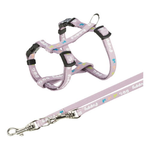 Trixie Junior Szelki H + smycz M-L 27-45cm liliowe