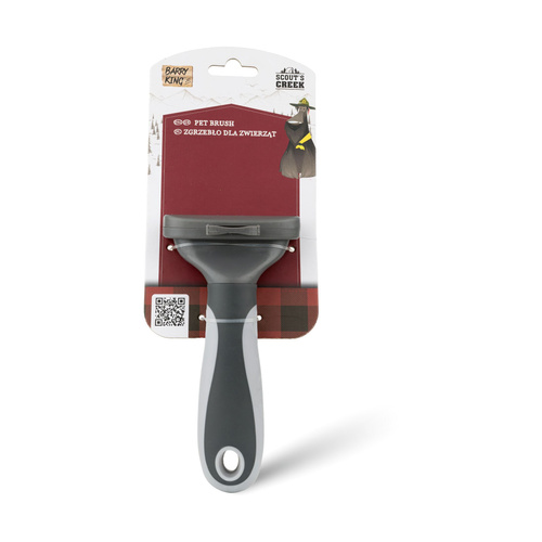 Barry King Zgrzebło dla zwierząt, szary, 7,8 x 16,3 cm