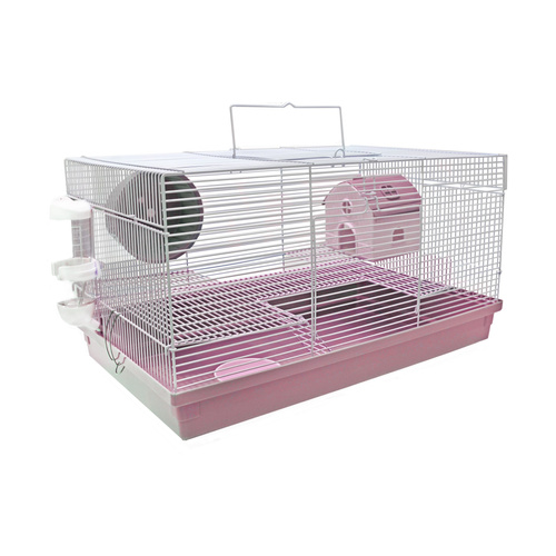 Panama Pet Klatka dla gryzoni 47x30x27 cm biało/różowa