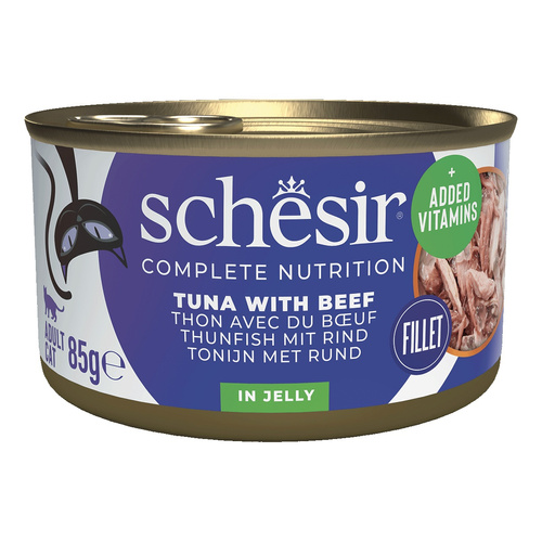 Schesir C&B karma mokra dla kotów tuńczyk z wołowiną w galarecie 85 g