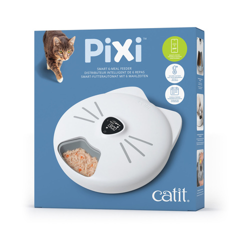 CatIt Pixi Smart 6-Meal Feeder, karmidło automatyczne, dla kota, 32 × 34,5 × 9,2 cm