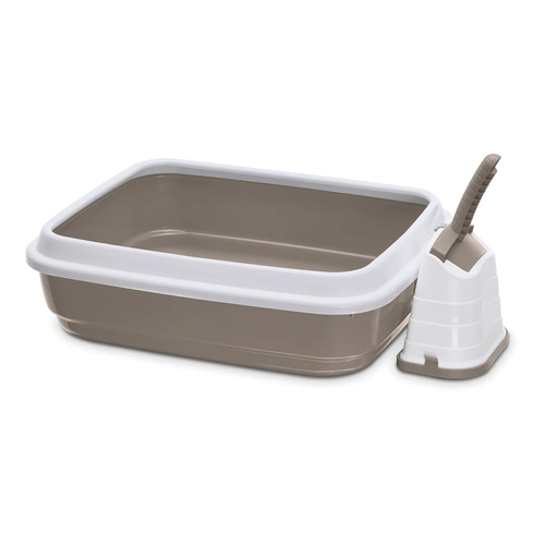 IMAC Duo kuweta dla kota z łopatką szara 59x40x28 cm