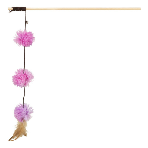 Trixie Wędka z pomponami zabawka dla Kota 40cm