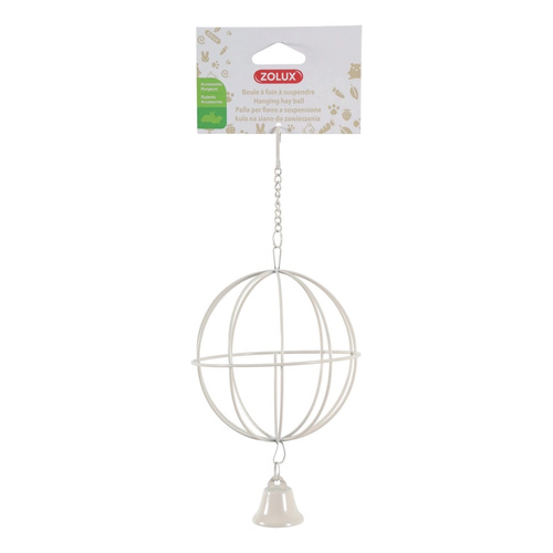 ZOLUX Paśnik na siano metalowa kula do zawieszenia śr. 10 cm kol. beżowy
