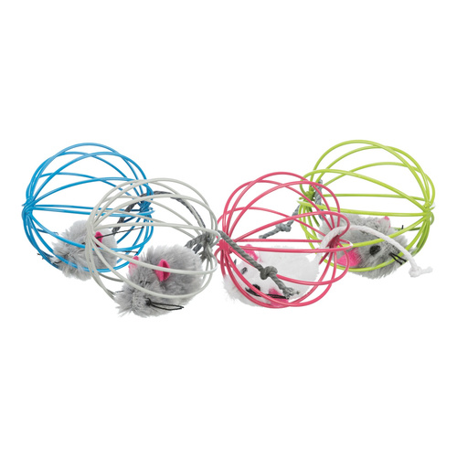 Trixie PIŁKA Druciana z myszką MYSZ dla Kota 6cm