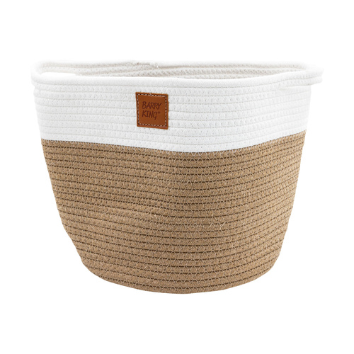 Barry King kosz na zabawki, dla psa, biały/ beżowy, materiał sznurek bawełn