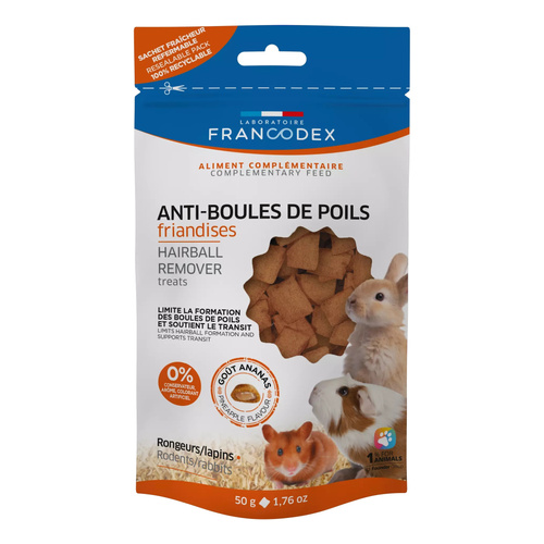 FRANCODEX Przysmak dla gryzoni i królików zapobiegający zakłaczeniom 50 g