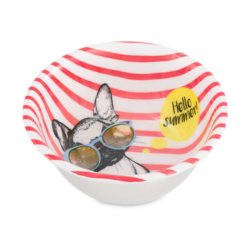 Barry King Miska, dla psa, ze stali nierdzewnej, emaliowana, wzór  FRENCH BULDOG, 470ml