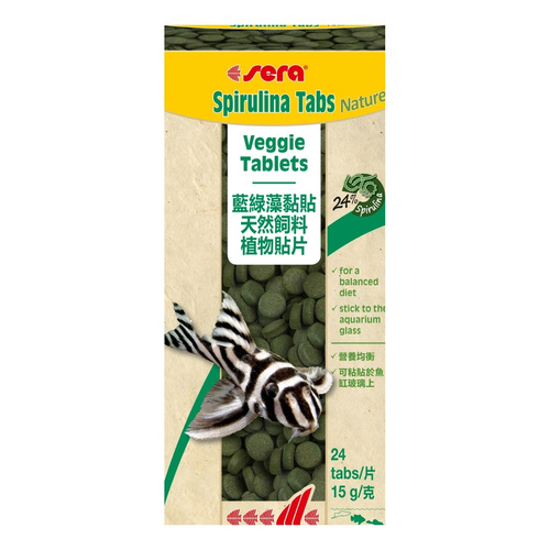 Sera Spirulina Tabs Nature 24 tabl. - pokarm roślinny