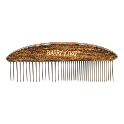 Ekskluzywny grzebień, dla zwierząt, drewno bukowe, stal, 16/26 pinów, wym. 5x14cm