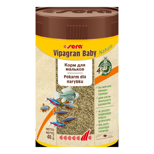 Sera Vipagran Baby Nature 100 ml granulat - pokarm wspierający wzrost
