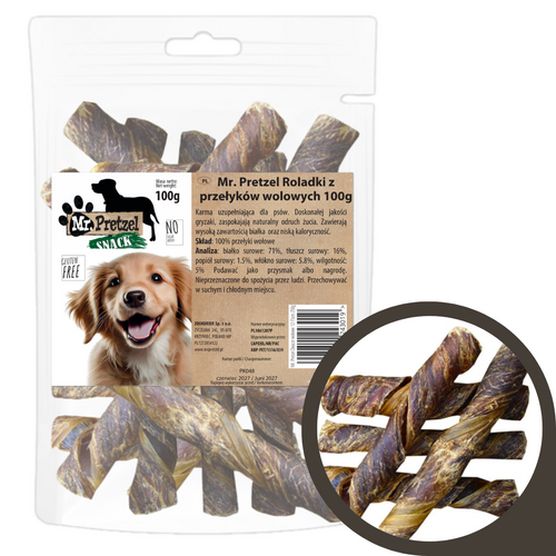 Mr. Pretzel Roladki z przełyków wołowych 100g