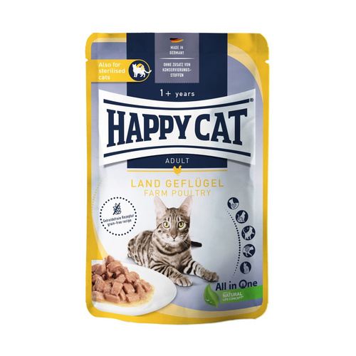Happy Cat Culinary Meat in Sauce Land Geflugel, karma mokra, dla kotów dorosłych, drób, 85 g, saszetka