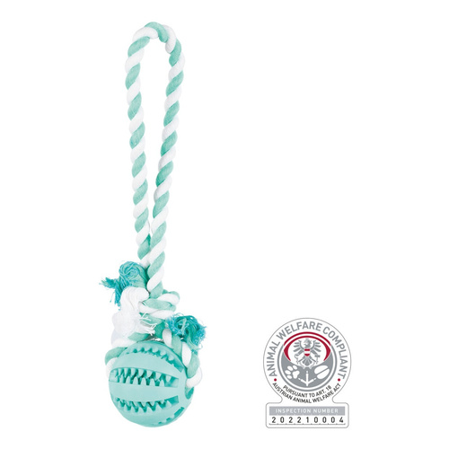 Trixie Dentafun PIŁKA Kauczukowa ze SZNURKIEM 7/ 24cm