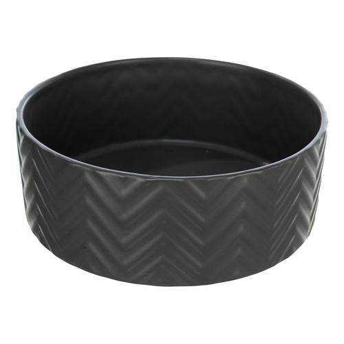 Trixie Miska ceramiczna Pies Kot czarny mat 1,6L
